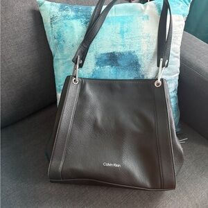 Calvin Klein Black Leather Women's Bag